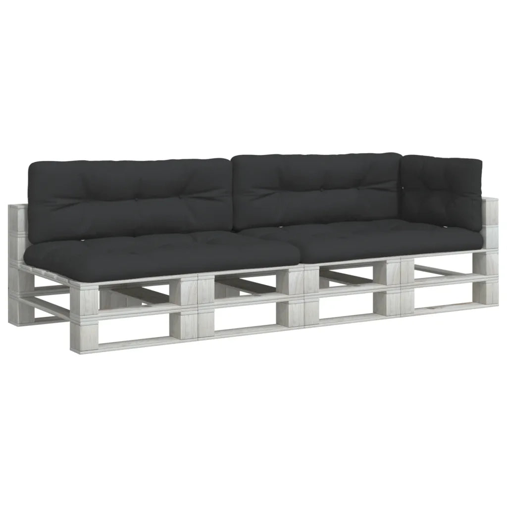 Cuscini per Pallet 5 pz Neri in Tessuto 3217138