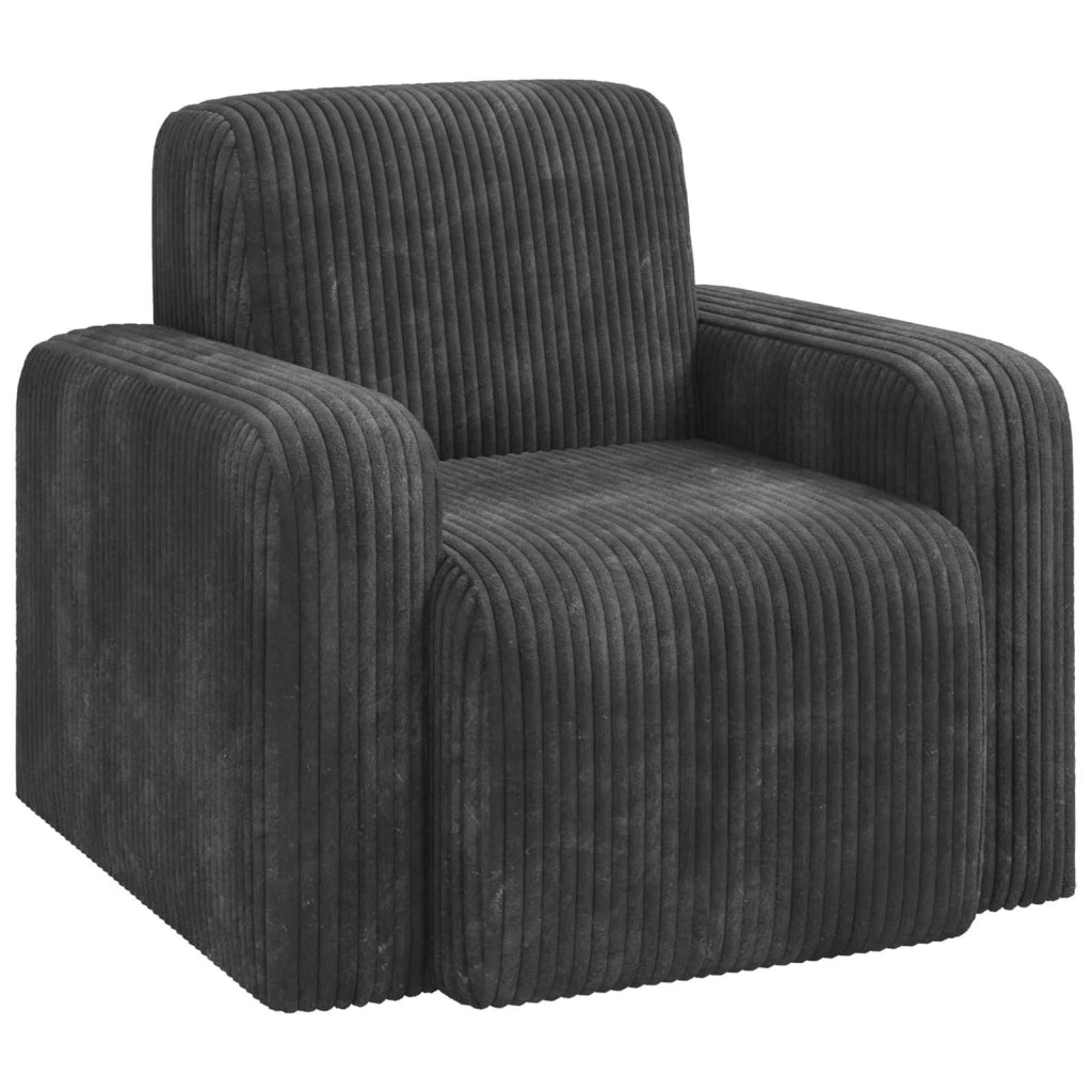Poltrona-Divano Sedia-Poltroncina Grigio Scuro corduroy