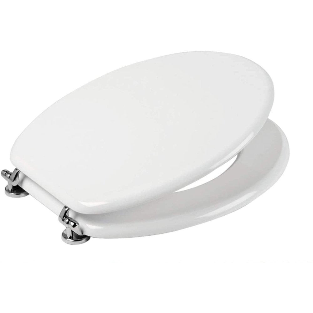 Copriwater hatria marilyn bianco cerniera cromo-sedile-asse wc