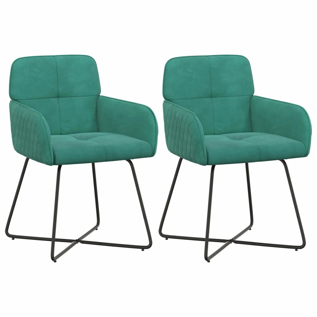 Sedie da pranzo 2 pcs Velluto (V) Turchese 59 x 56,5 x 86 cm 42034301