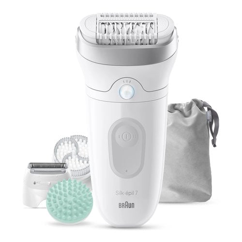 Epilatore braun se7 081 silk epil 7 skin spa white e silver