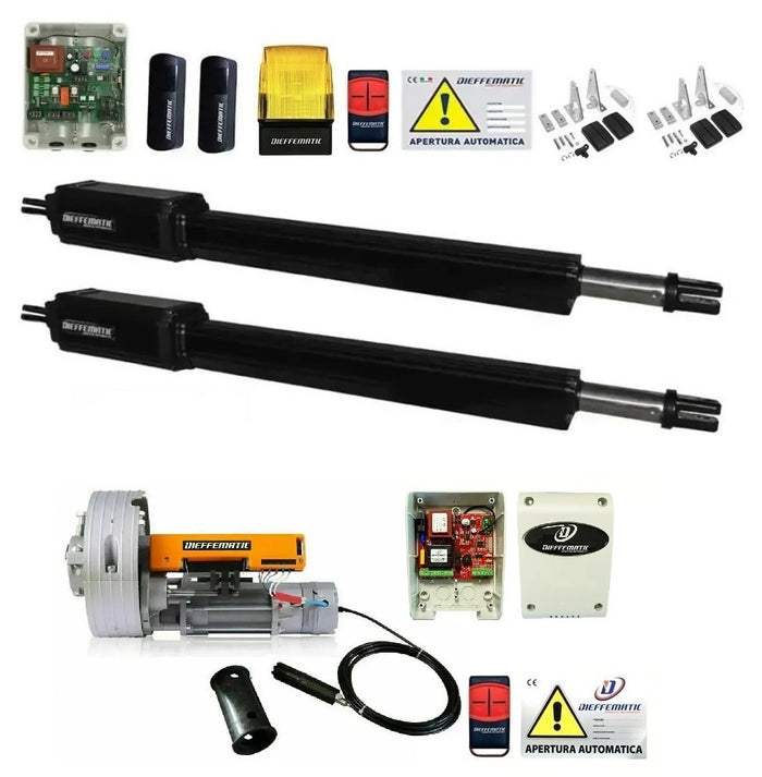 COMBO PER BATTENTE VH CORSA 400 230V + KIT MOTORE 180 KG PER SERRANDE AVVOLGIBILI