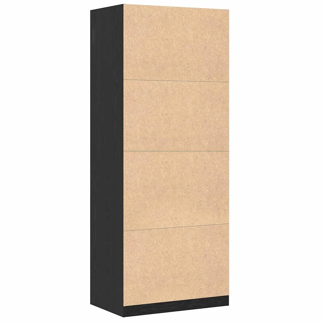 Guardaroba Rovere Nero 80 x 50 x 200 cm Legno multistrato