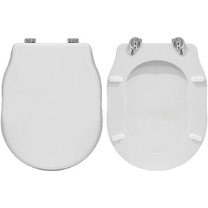 Copriwater hidra ellade bianco cerniera cromo-sedile-asse wc