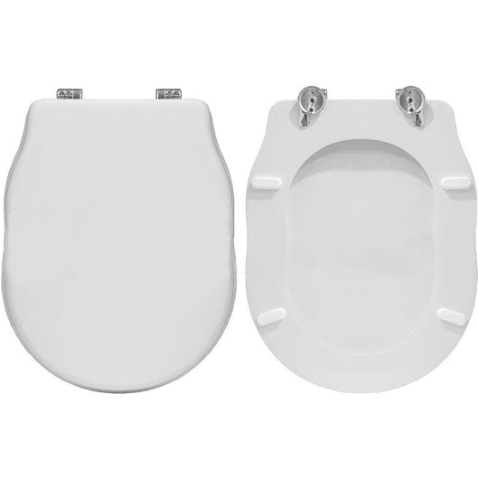 Copriwater hidra ellade bianco cerniera cromo-sedile-asse wc