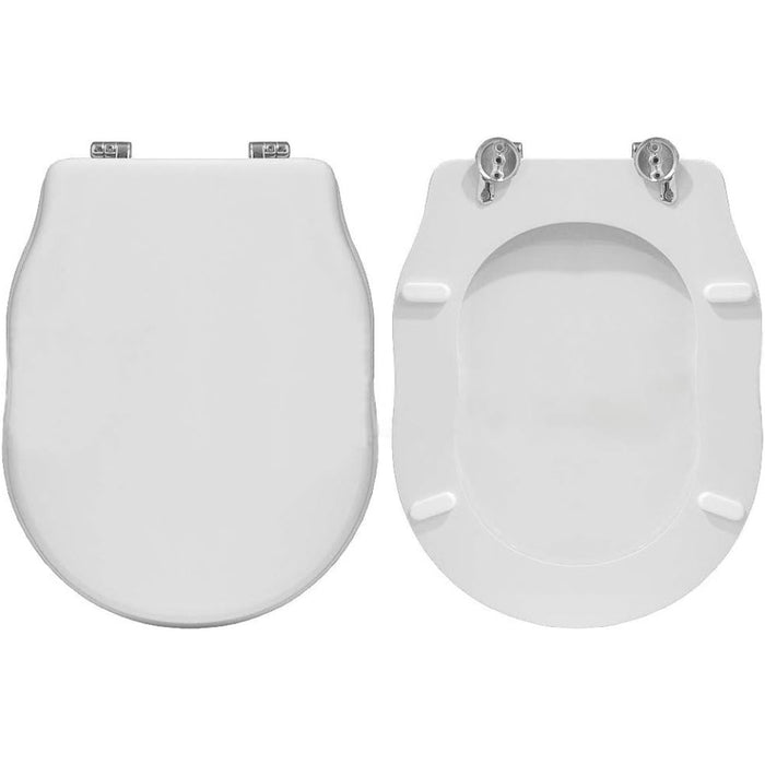 Copriwater hidra ellade bianco cerniera cromo-sedile-asse wc