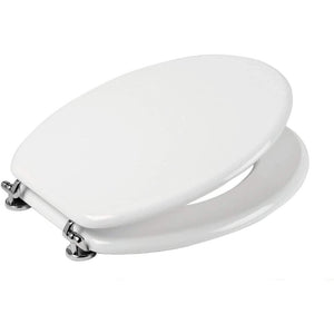 Copriwater hidra onda bianco cerniera cromo-sedile-asse wc