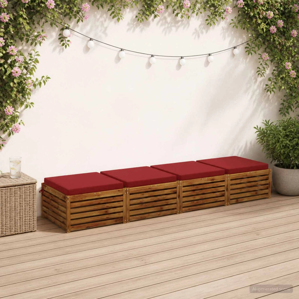 Cuscini per Sedia in 4 Pezzi SOEST 4 pz 100% Poliestere 944758
