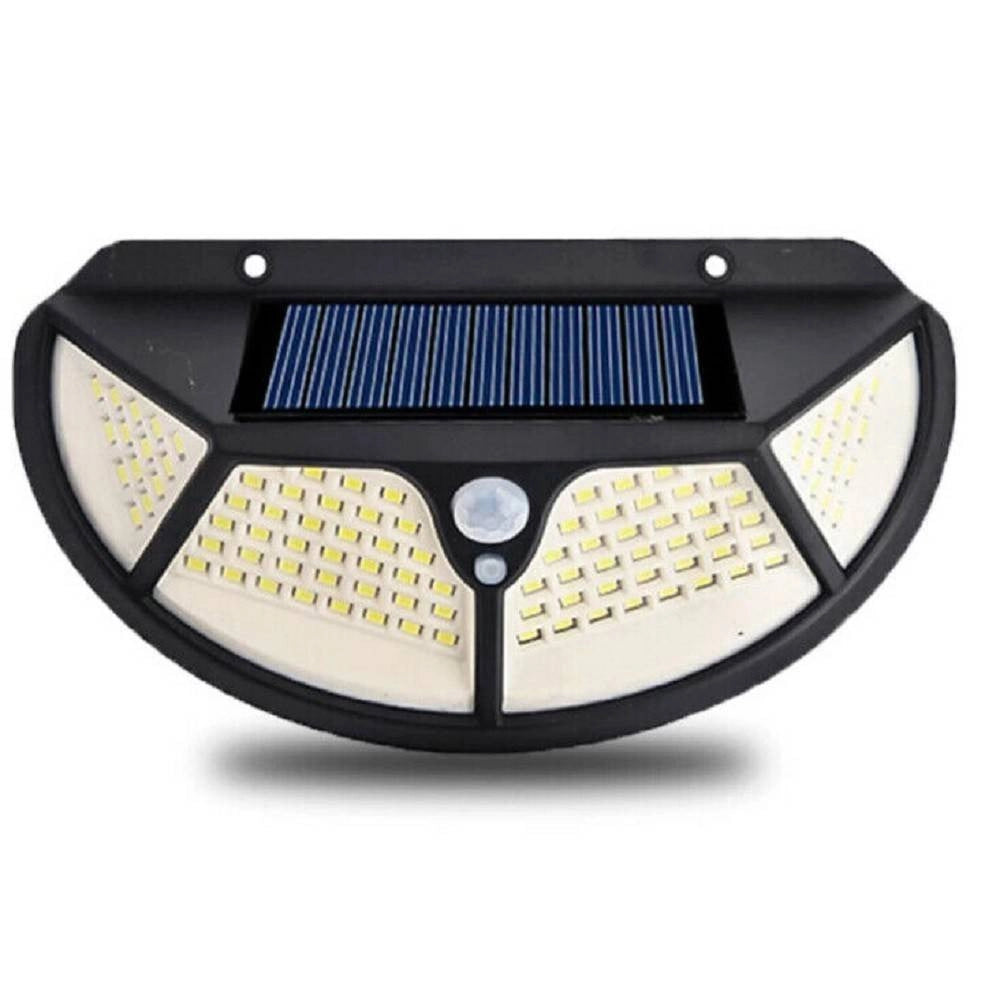 Trade Shop - Faretto Led 2pz Da Esterno Con Pannello Solare Sensore Di Movimento Crepuscolare -