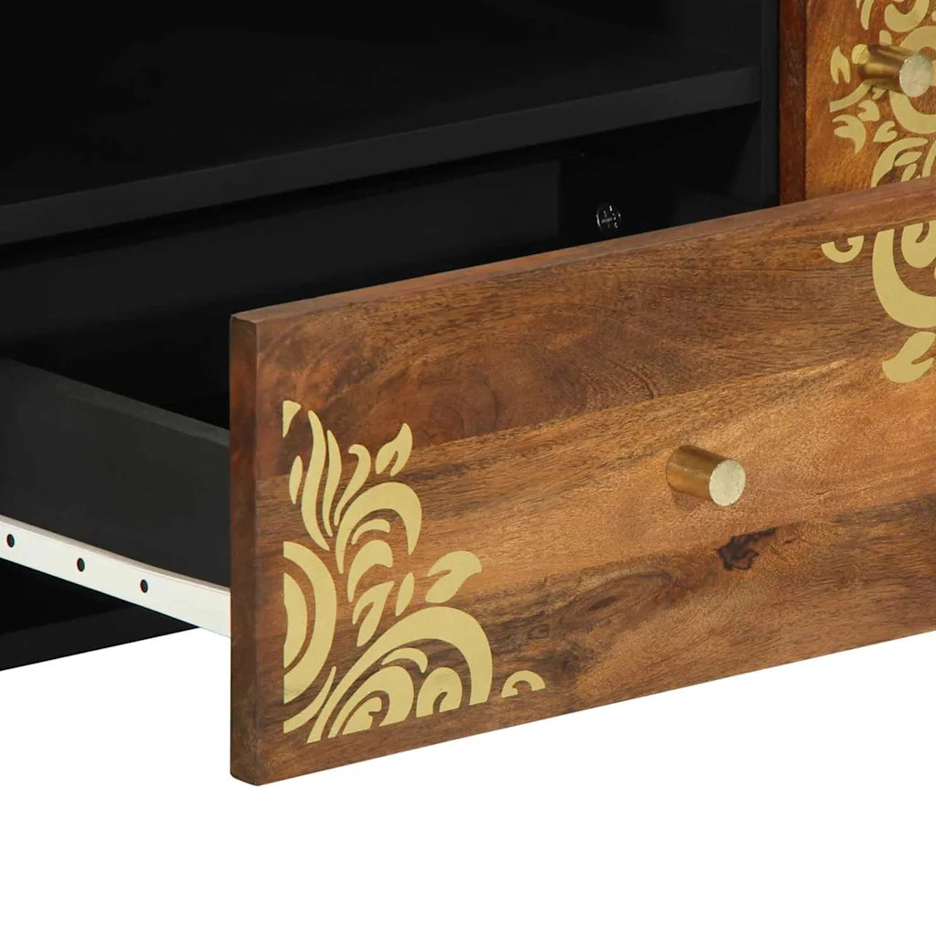 Mobile TV con cassetto con porta Marrone miele 105 x 33 x 46 cm 4018750