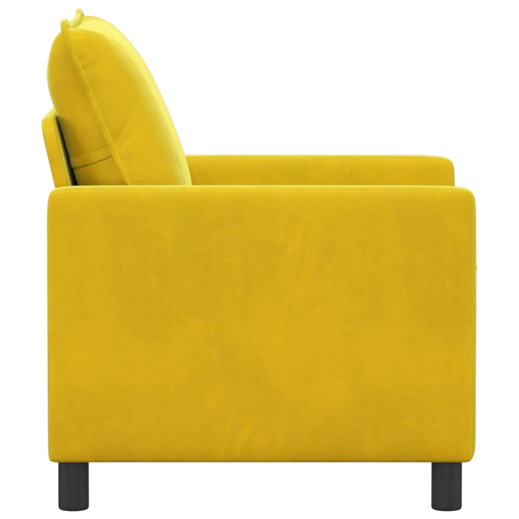 Divano Giallo 76 x 81 x 87,5 cm Velluto