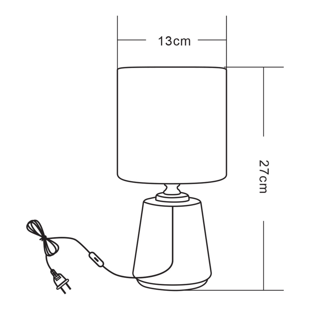 Lampada da tavolo ceramica nero oro, E14 40W Zuma Line