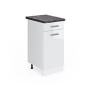 Vicco Mobiletto base per cucina Bianco lucido 40 cm , PL Antracite