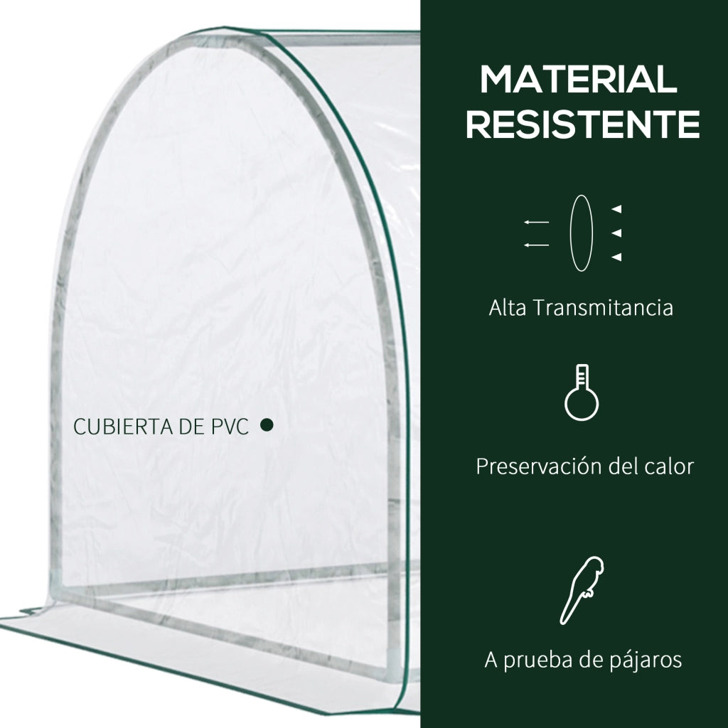 Serra da Giardino Tunnel ¨C zephmum ¨C Acciaio PVC 200x100x80 cm
