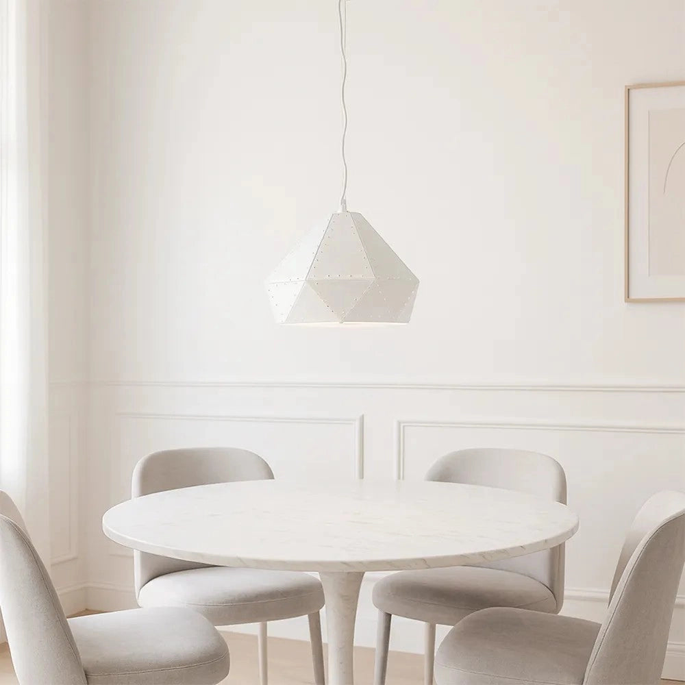 Lampada Da Soffitto Pensile Metallico Bianco APP237-1CP