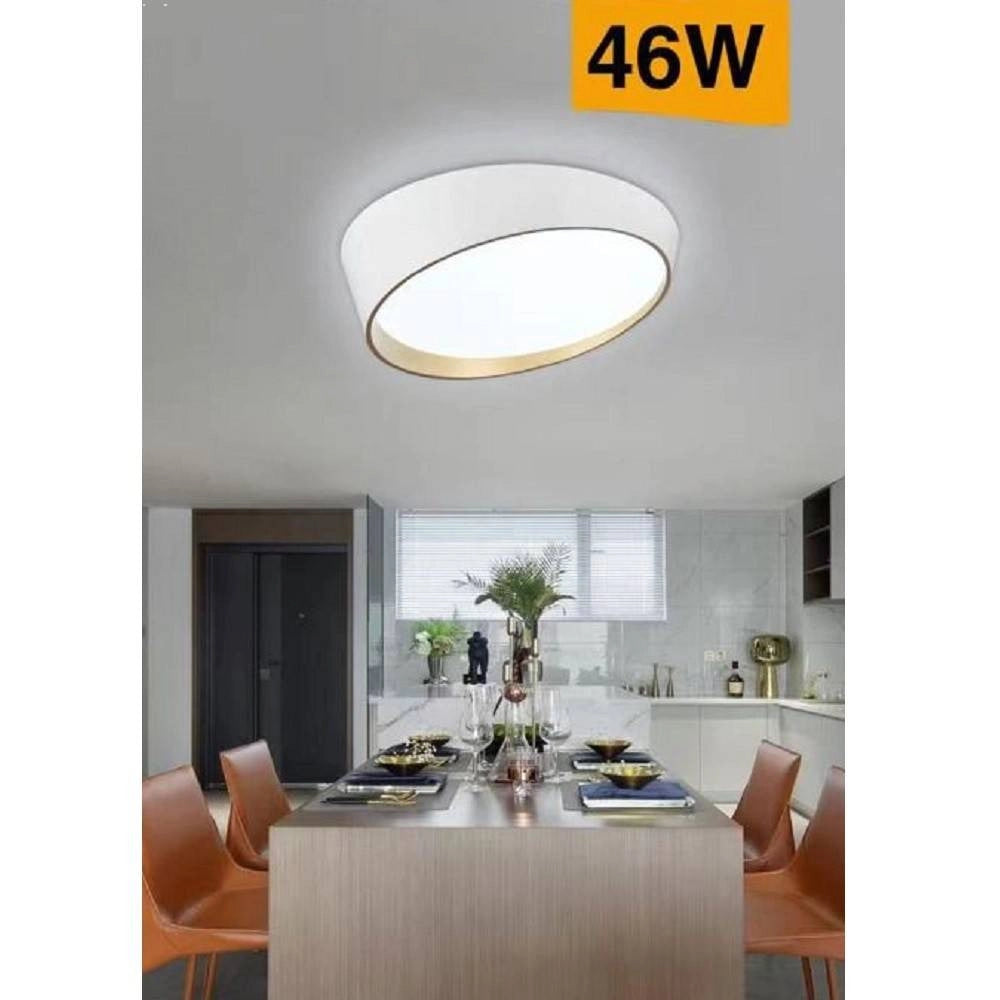 Trade Shop - Plafoniera A Led 46w Moderno Rotonda Irregolare Luce Fredda Calda Naturale C50-b - -bianco Freddo      -