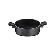Lagostina RXZER23 Performa Tegame 2 Manici 26 cm Rivestimento Mineralis Antiaderente con Particelle Minerali Fondo in Acciaio Inox per Induzione Termo Signal colore Nero