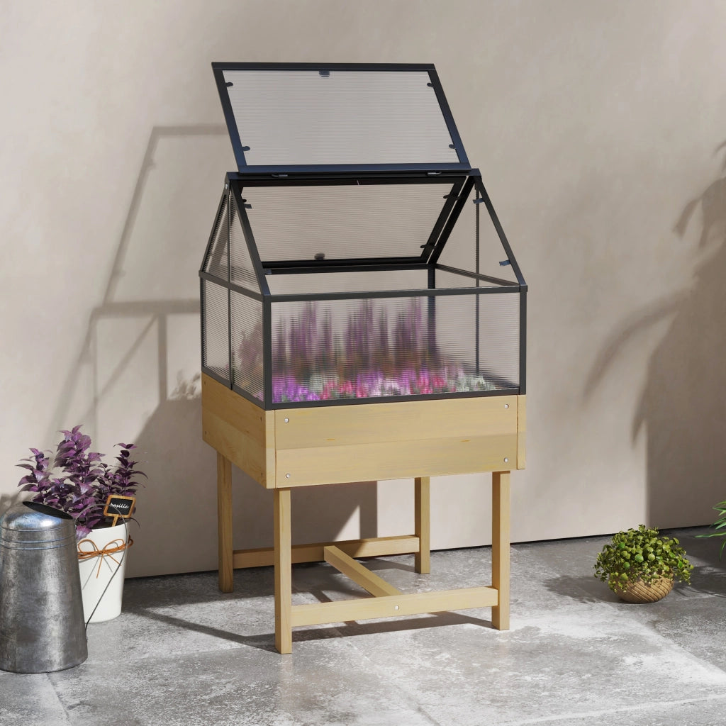Serra da giardino ¨C zephmum ¨C Polycarbonate, acciaio, legno, 60x57x103 cm
