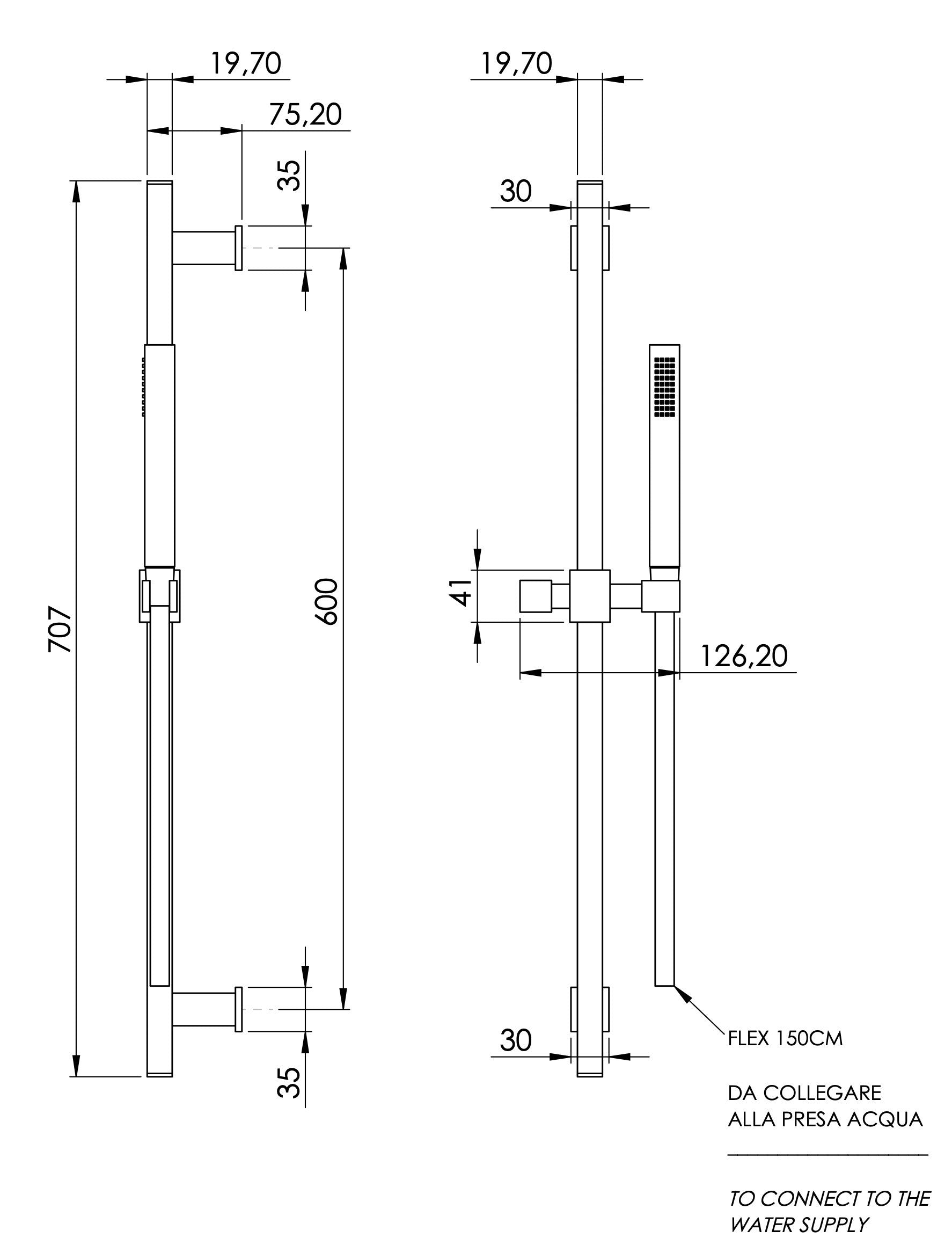 Set saliscendi quadrato completo