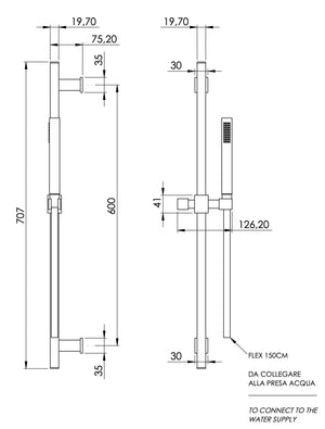 Set saliscendi quadrato completo