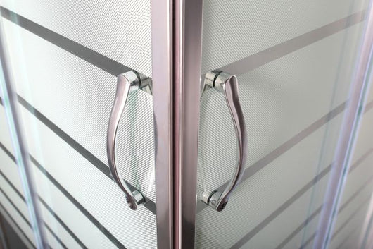 Box Doccia Cristallo 6 mm Serigrafato Profili Squadrati - Misura: 120 x 120 x h190