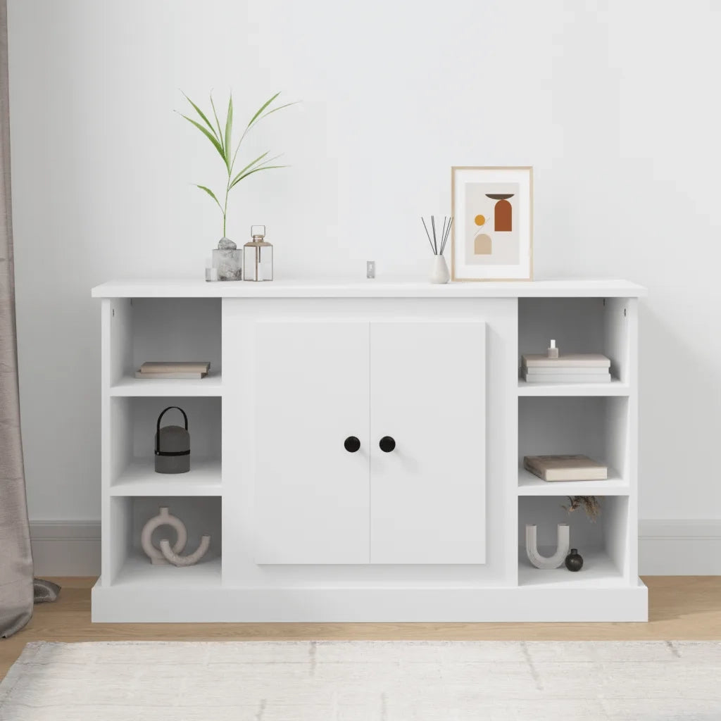 Credenza-Buffet-Armadio da cucina Bianca 100x35,5x60 cm in Legno Multistrato