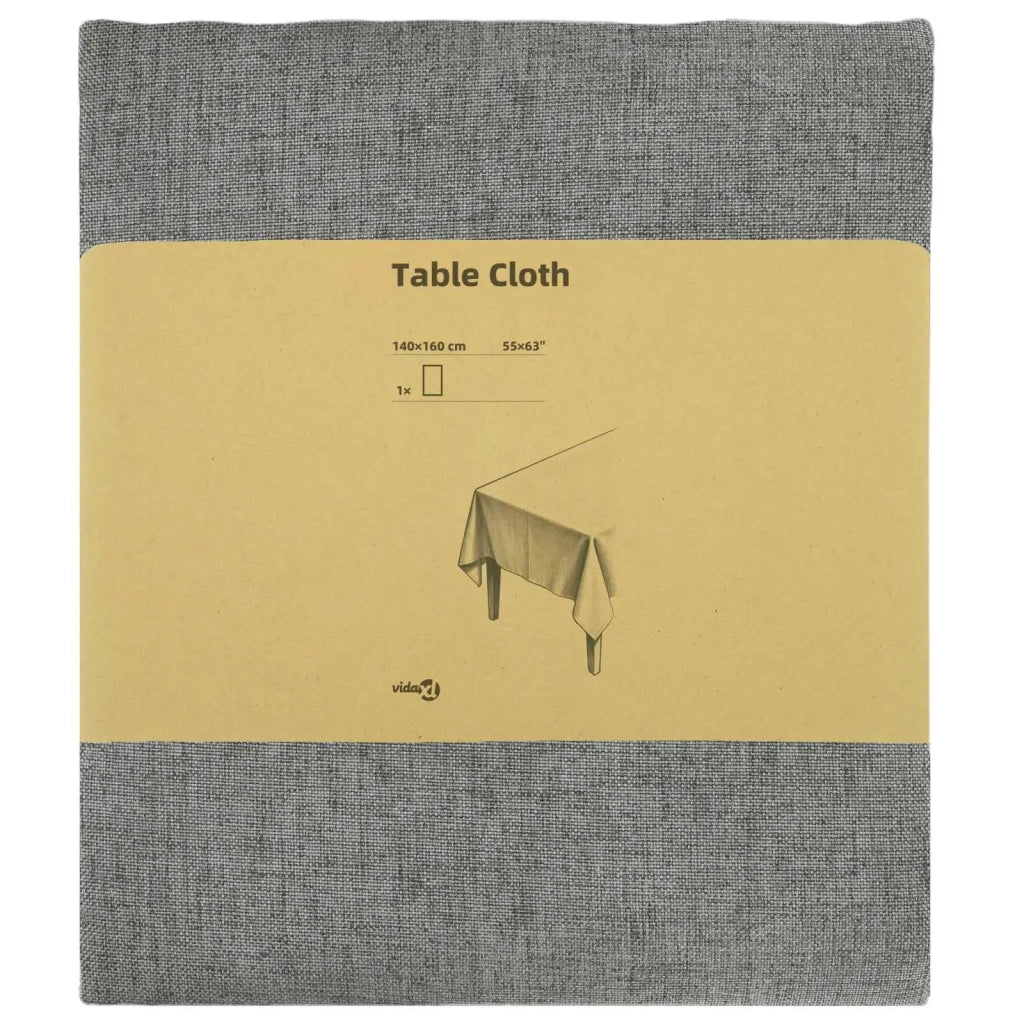 Tovaglia da Tavolo Rettangolare Grigio Chiaro 140 x 160 cm 42039975