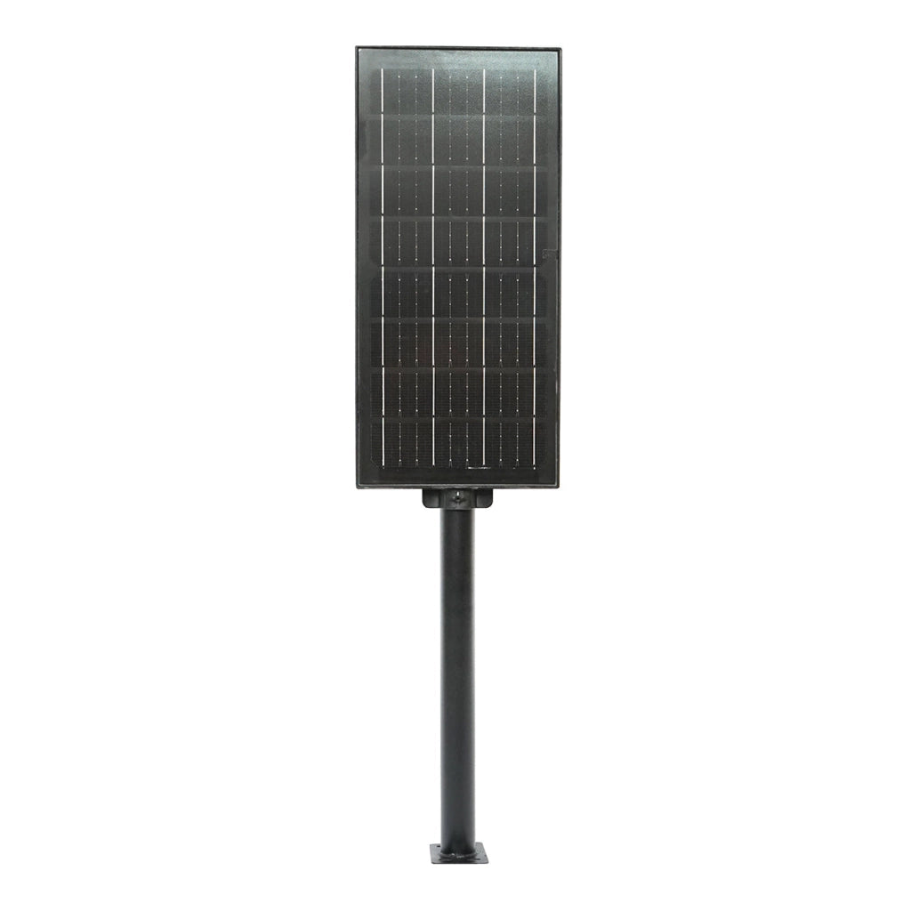 Lampada solare a LED per illuminazione stradale 150W, 6500K, IP65 con sensore di movimento, pannello solare e montaggio su palo