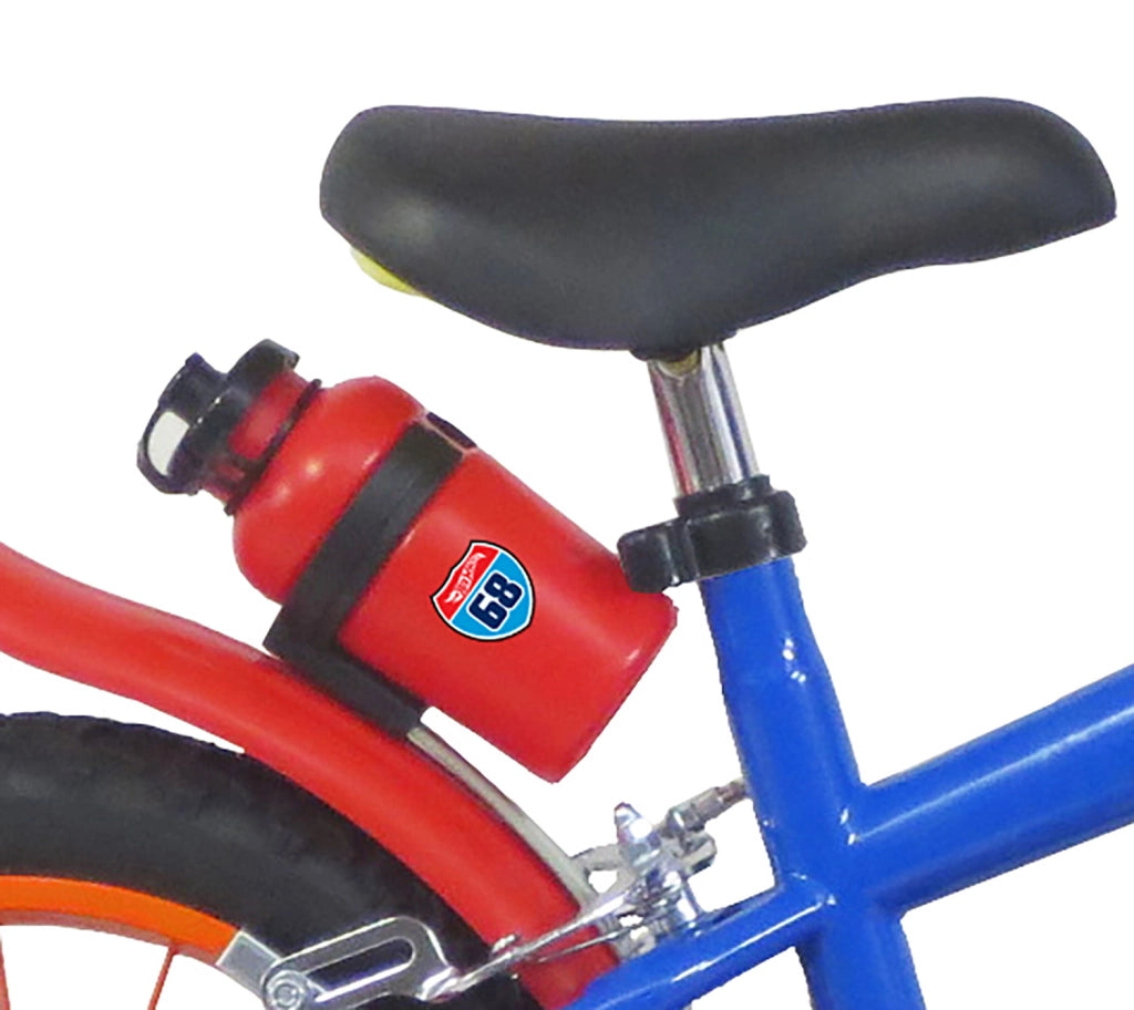 Bicicletta per Bambini 14" Hot Wheels Freni Caliper e Stabilizzatori in Acciaio Hi-Ten Blu e Rosso