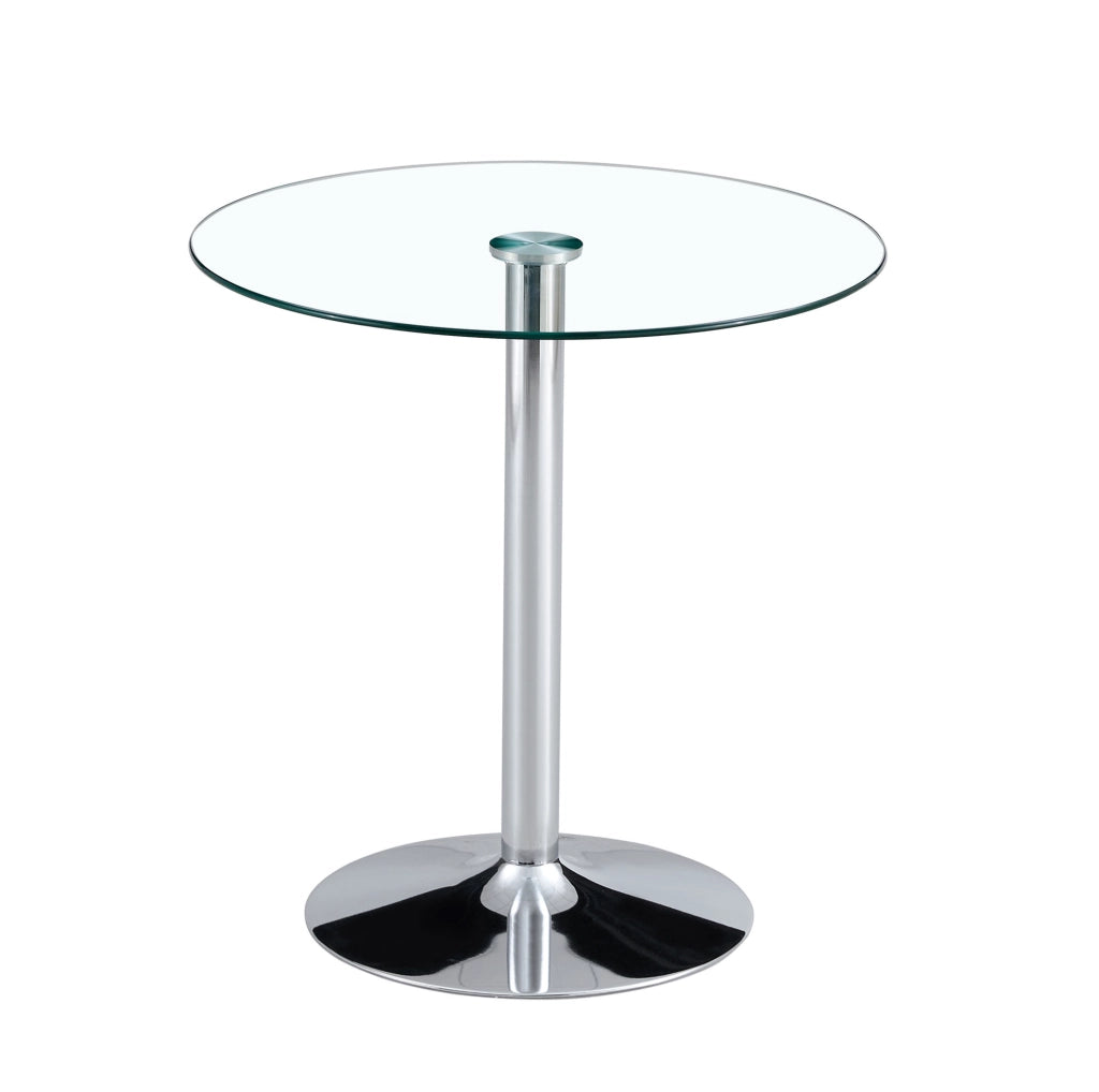Set da bar con tavolo in vetro Ø89 cm e 2 sgabelli