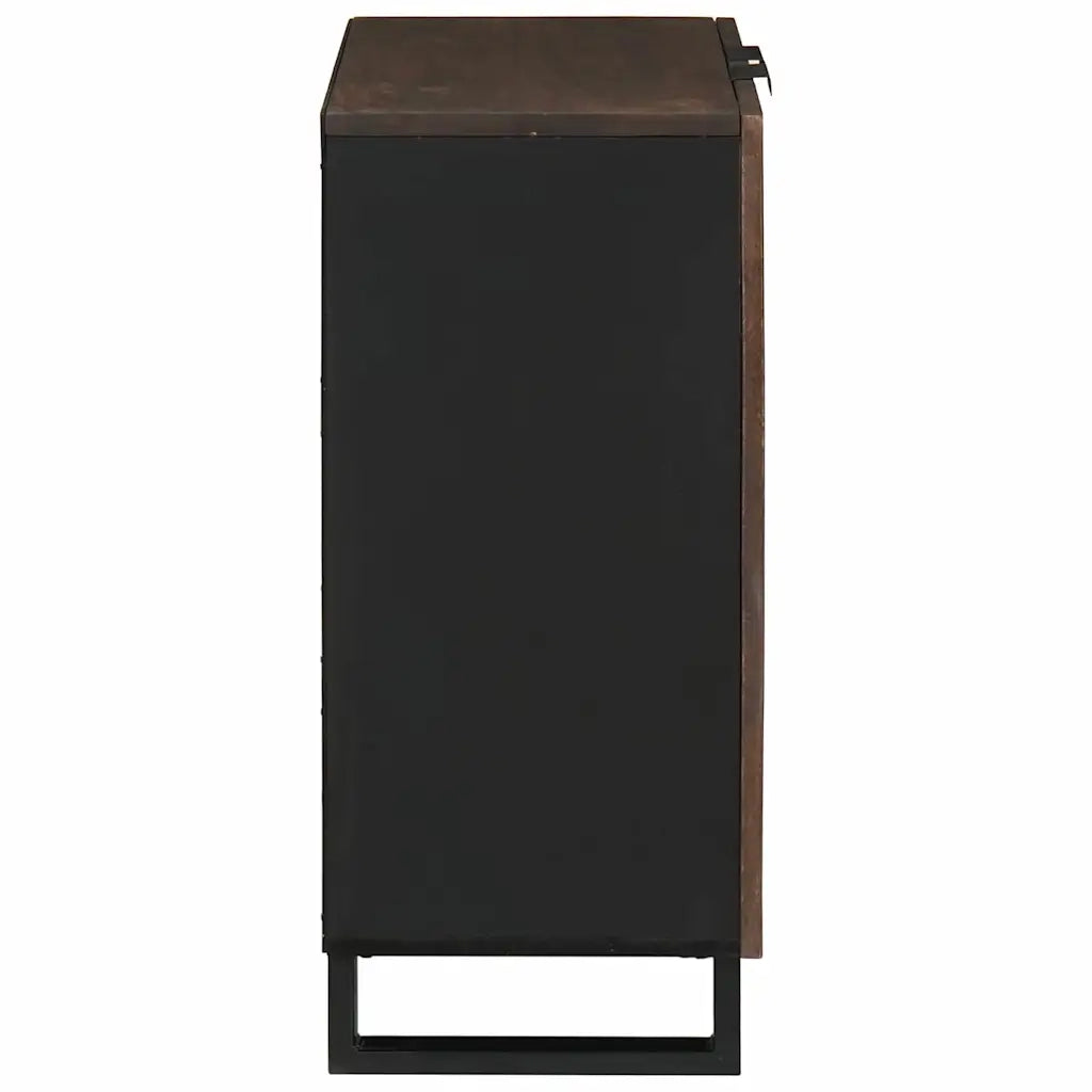 Credenza | Madia | Buffet da pranzo | Armadio da pranzo Noce 60 x 33,5 x 75 cm Legno di mango massello