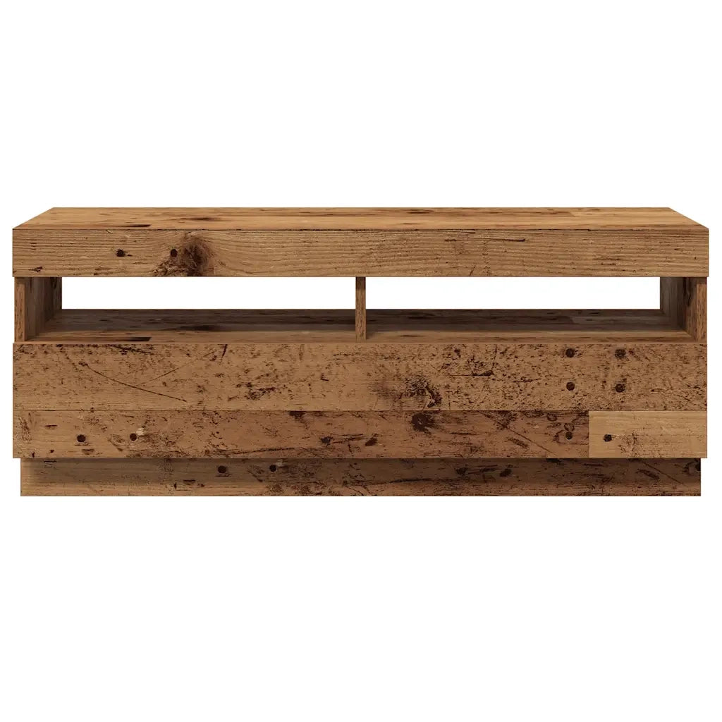 Mobile Porta TV con LED Legno Antico 100x35x40 cm Truciolato 856355
