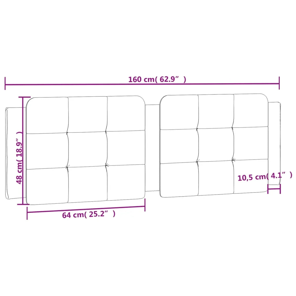 Cuscino Testiera Zadar Cappuccino 160 cm in Similpelle CFW3972755