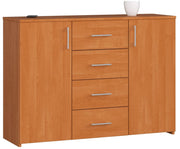 Cassettiera AKORD K45 Cassettiera Ontano 110 cm 2 ante 4 cassetti 110x35x80 cm