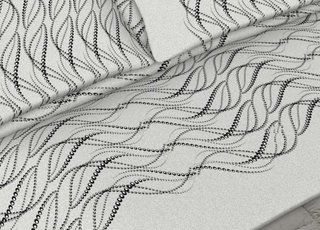 Completo Lenzuola Letto In 100% Cotone Made In Italy Disegni Assortiti C.N - 2 Piazze - Perla Grigio