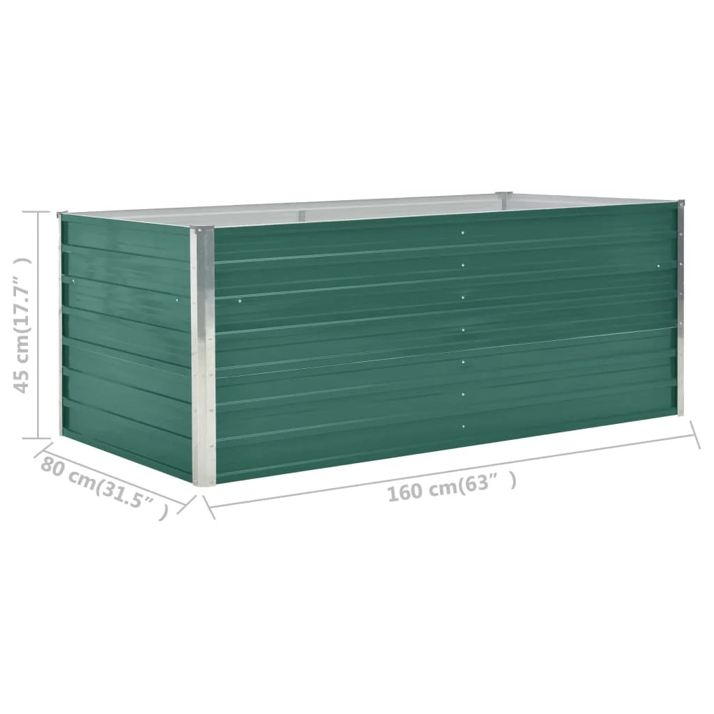 Fioriera 160 x 80 x 45 cm acciaio zincato verde 02_0000795