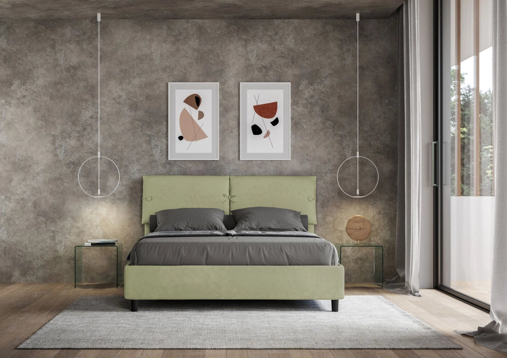 Letto Matrimoniale 160x200 cm con Rete Sleeper Tè verde