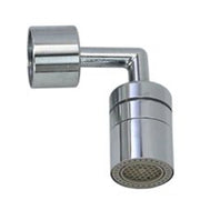 Trade Shop - Filtro Rubinetto Antispruzzo Con Snodo In Metallo Rompigetto Aeratore 22-24mm 87979 -