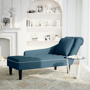 Sdraio con Cuscino e Bracciolo Destro in Velluto Blu CFW3978107