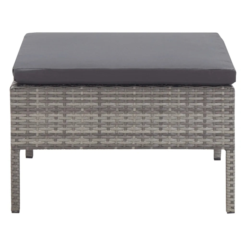 Set Divani da Giardino 5 pz con Cuscini in Polyrattan Grigio cod mxl 38824