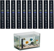 Pannelli di Termometro per Acquario 10 pezzi - Termometro per Acquari - Sticker Decorativo - Materiale Duraturo - LCD - Adatto per Animali Domestici - Termometro per Acquari