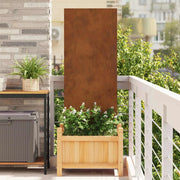 Schermo per privacy in giardino Traforo Ruggine 50 x 140 cm 876293