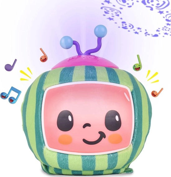 Proiettore musicale lampada notturna con melone in piuma per bambini piccoli | Canzoni da dormire e luce stellare per un sonno tranquillo