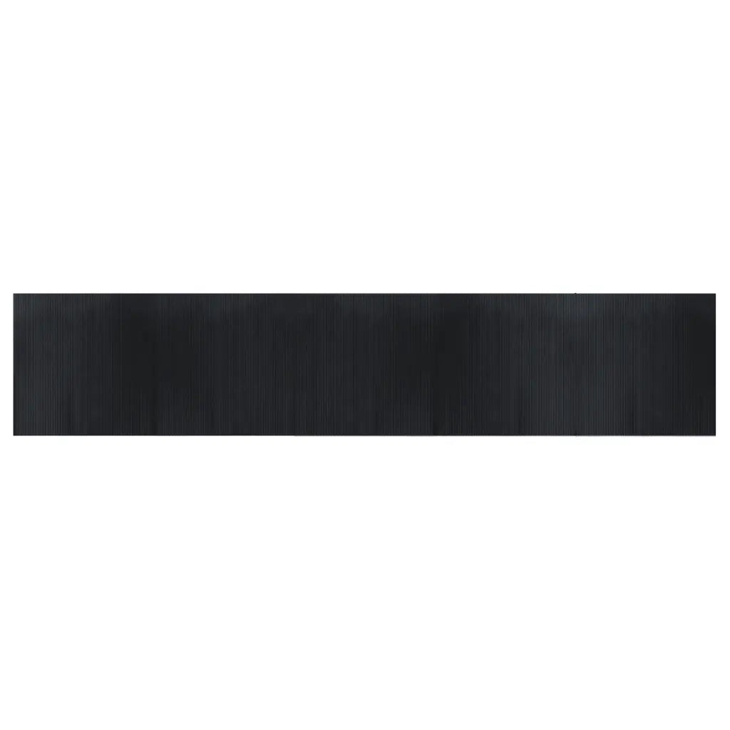 Tappeto Rettangolare Nero 100x500 cm in Bambù 376822
