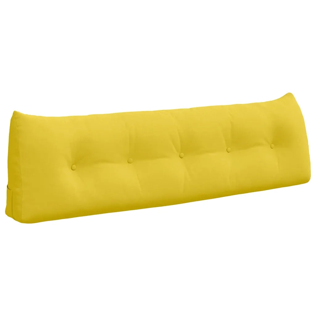 Cuscino per Schiena Giallo Chiaro 160 x 24 x 50 cm Tessuto 42014537