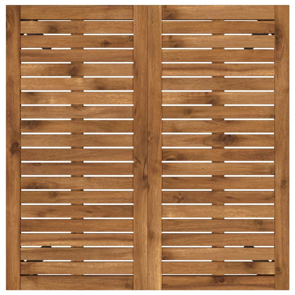 Tavolo da cena da giardino Naturale e Nero 80 x 80,5 x 75 cm 901310