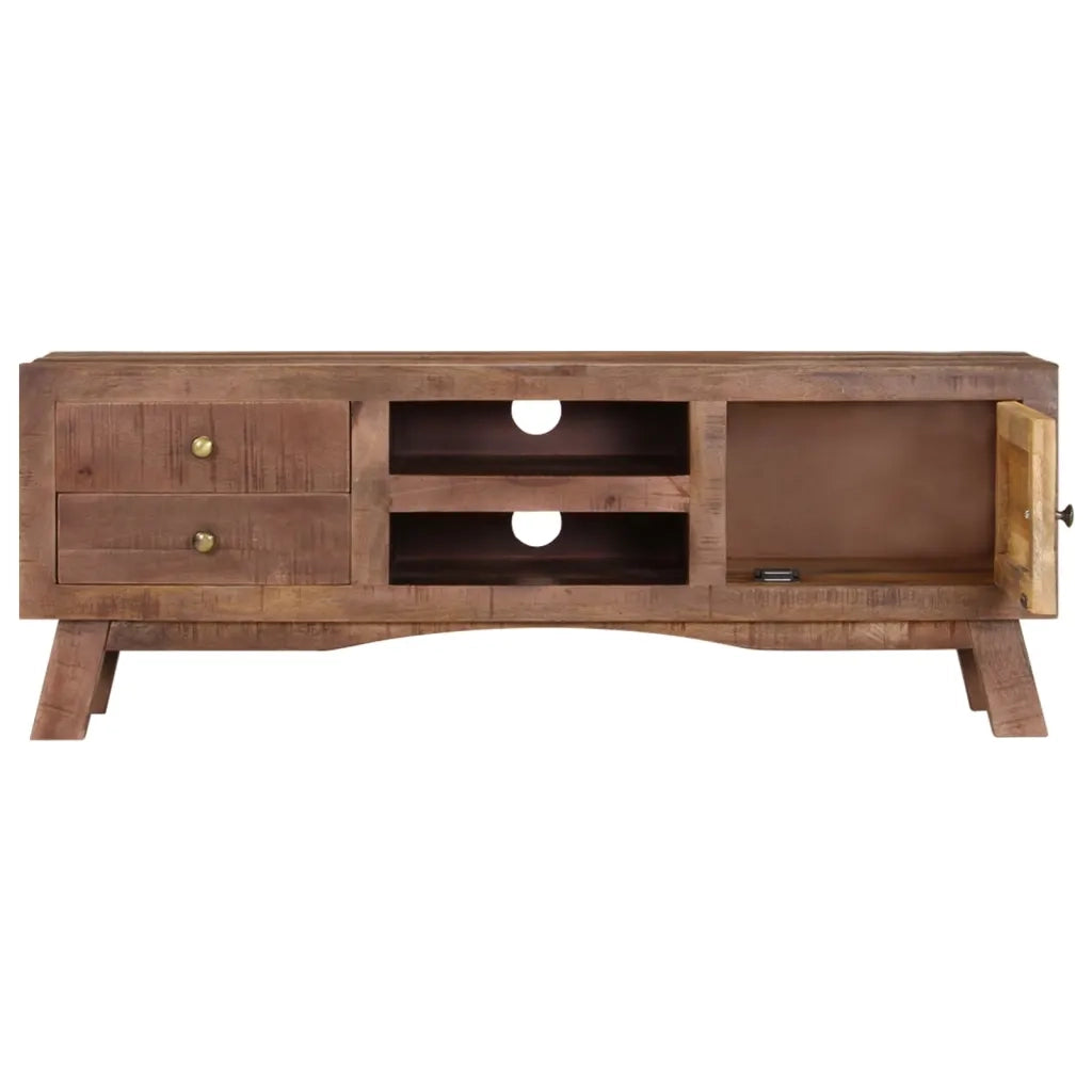 Mobile Porta TV 110x30x40 cm in Legno di Mango Grezzo cod mxl 27355