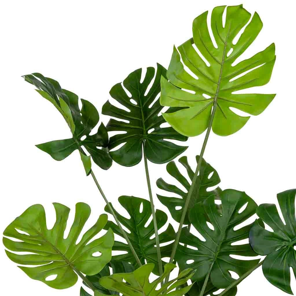 Pianta decorativa artificiale con 12 foglie verde 90x90x127