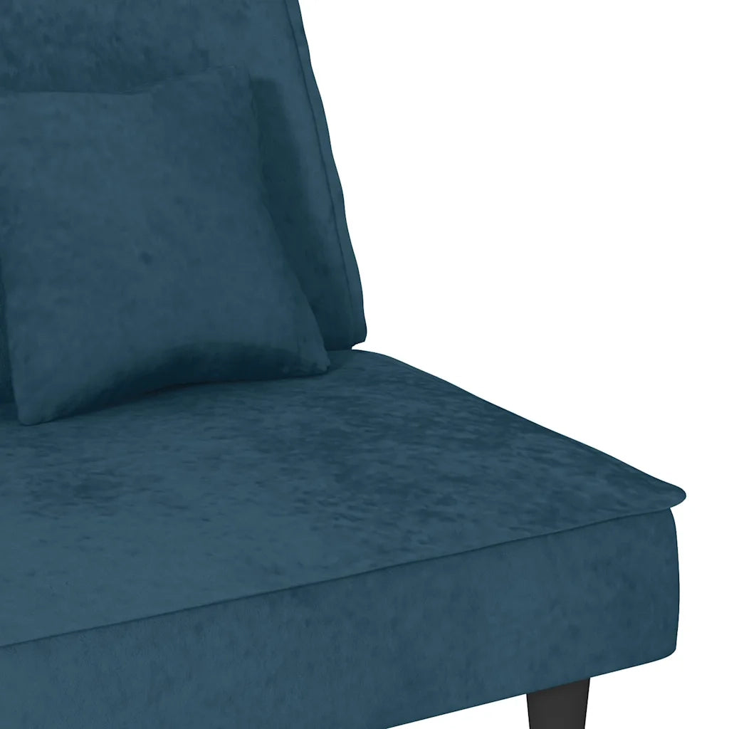 Divano Letto Blu in Velluto 351906