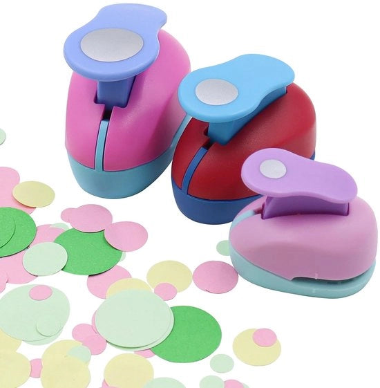 Set di Strumenti per Tagliare il Papello - 3 Pezzi - Punte di Taglio Grande/Media/Piccola - Lavorazione Creativa - Scrapbooking - ABS - 9/15/25 mm